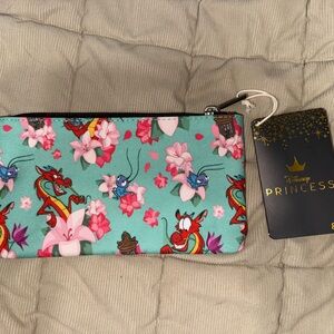 Loungefly Mulan Princess Floral Pouch